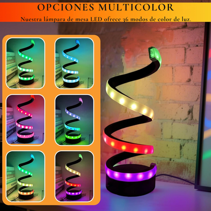 Lámpara Espiral Arcoíris