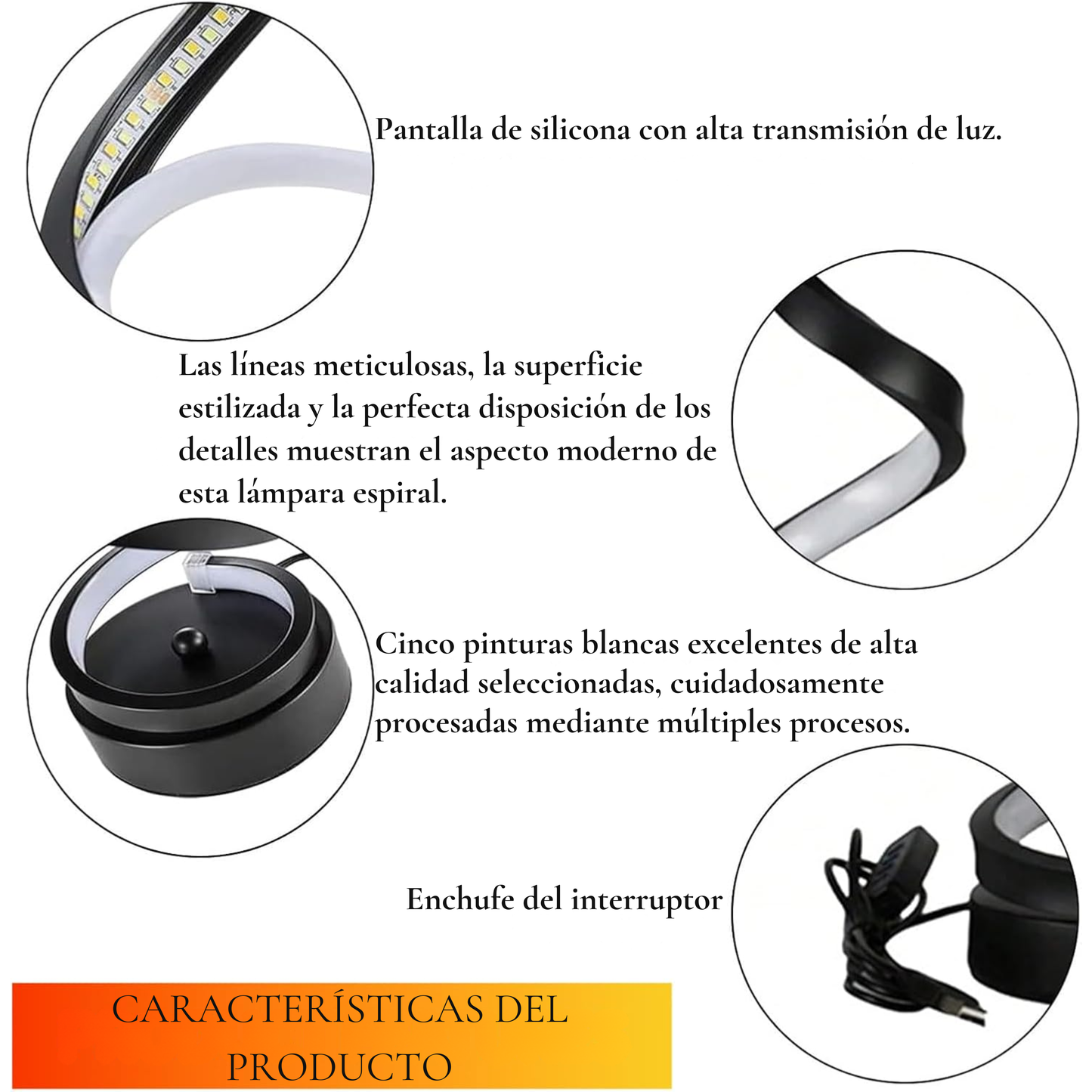 Lámpara Espiral Arcoíris